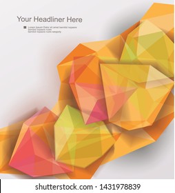 Abstract geometric background. 3D shapes.  Vector illustration.