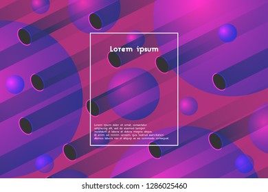 Abstract geometric background with 3d spheres. 