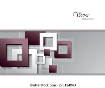 Abstract Geometric Background with 3D Squares.