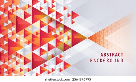 Abstract geometric background. 3d triangle shape, Modern polygon triangles background. Red triangle Pattern design. Creative ideas for business presentations, template, banner, invitation card, media