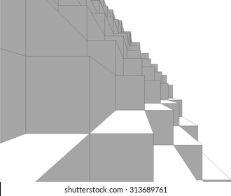 Abstract geometric background. Abstract architecture