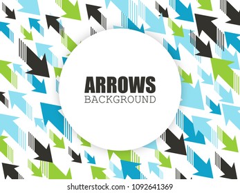 Abstract geometric background with arrows. Vector illustration