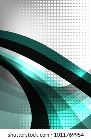 Abstract geometric background in azure color. Bright business background.