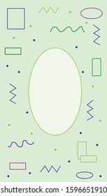 abstract geometric background banner cover Memphis style template with vertical copy space