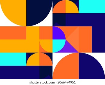 Abstract geometric background. bauhaus pattern. retro concept for graphic design, background, web design, poster, banner, book, illustration, etc.