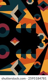 Abstract geometric background bauhaus style 