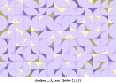 Fundo geométrico abstrato, estilo Bauhaus, padrão geográfico vetor sem costura, formas simples de estilo plano