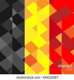 Abstract geometric background in Belgium flag