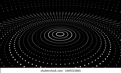 Abstract geometric background. Big data visualization. Abstract background with connecting dots and lines. 3d rendering.