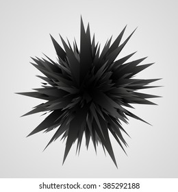 Abstract Geometric Background. Black Explosion. Vector design template