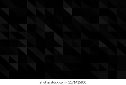 Abstract geometric background. Black polygonal vector