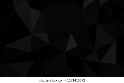 Abstract geometric background. Black polygonal vector