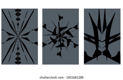 Abstract geometric background, black smudge, minimalistic, vector illustration