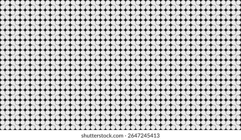 Um fundo geométrico abstrato. Um fundo ornamentado preto e branco. Uma textura cinza elegante com pontos e formas.
