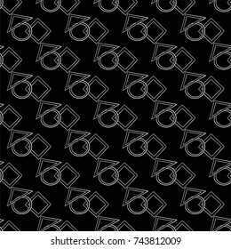 Abstract geometric background. Black and white seamless pattern for textile and wallpapers