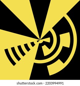 Abstract geometric background, black and yellow, vector design