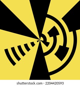 Abstrakter geometrischer Hintergrund, schwarz-gelb, Vektordesign