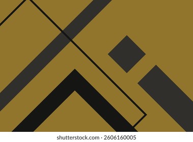 Abstract geometric background with black and yellow squares. Vector Illustration.