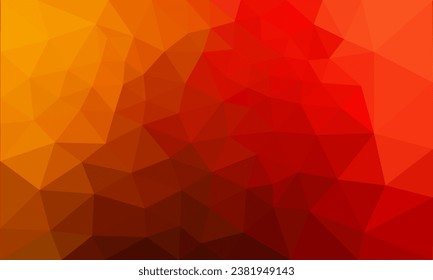 Fondo geométrico naranja con polígonos triangulares. Diseño abstracto. Ilustración vectorial de mosaico triangular.