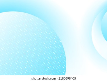 Abstract geometric background with blue circles and white particles. Corporate technology minimal vector design