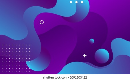 Abstract Geometric Background with Blue Colorful Gradient 