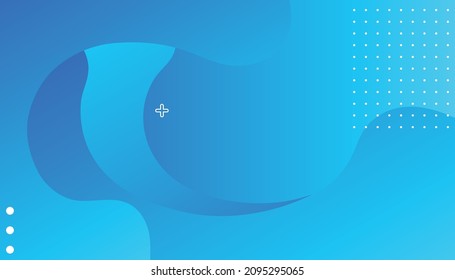 Resumen Fondo geométrico con degradado de color azul. Diseño de fondo moderno. Color líquido. Composición de formas fluidas. Ajustar al diseño de la presentación