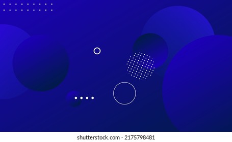 Abstract Geometric Background with Blue Colorful Gradient. Circle Creative Wallpaper. Simple shapes with trendy gradients. vector design template for banner, advertising, poster, cover