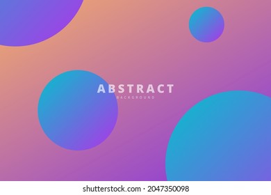 Resumen de fondo geométrico con círculos azules decolorados. Plantilla moderna para banner en medios sociales. Diseño de material contemporáneo con sombras realistas sobre fondo de gradiente plano.
