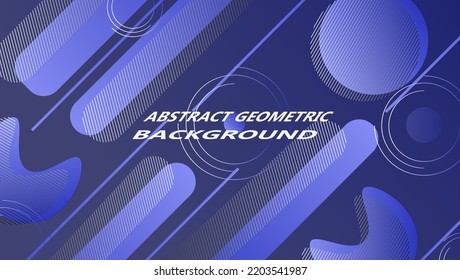 Abstract geometric background with blue background and gradient blue geometric motif for background design. Flyer, banner, cover, poster or web design template. Vector