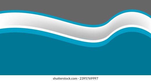 Resumen de fondo geométrico con color de sombra de onda azul y gris. Ilustración del vector	