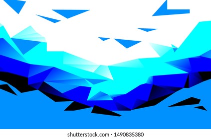 Abstract geometric background - blue, green, white and black colors. Vector illustration