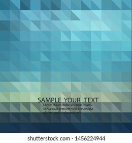 Abstract geometric background of blue and grey triangles.