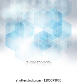 
Abstract geometric background. Blue hexagons. Pattern design.