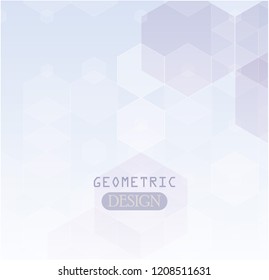 Abstract geometric background. Blue hexagons. Pattern design.