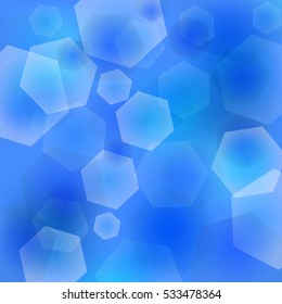 abstract geometric background of blue hexagons