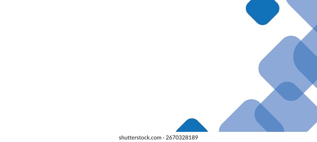 Fondo geométrico Abstractas con Formas cuadradas superpuestas azules en blanco, negocio moderno. Vector EPS10