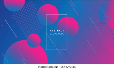 Abstract geometric background blue and pink gradient color. Dynamic shapes composition. Minimal futuristic poster design, light backdrop colorful element. Vector illustration EPS 10.
