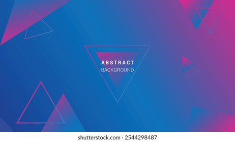 Abstract geometric background blue and pink gradient color. Dynamic shapes composition. Minimal futuristic poster design, light backdrop colorful element. Vector illustration EPS 10.