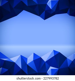 Abstract geometric background with blue polygonal lines