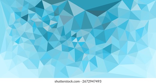 Abstract geometric background with blue polygonal shapes forming a modern low poly design.