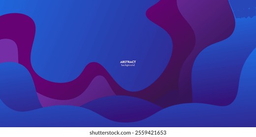 Abstract geometric background in blue and purple with minimal gradient wave design for book brochure cover, banner and other graphic design elements. Vector eps10