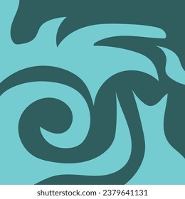 Abstract geometric background with Blue Sea colour palette