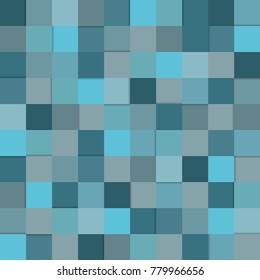 Abstract Geometric Background With Blue Squares