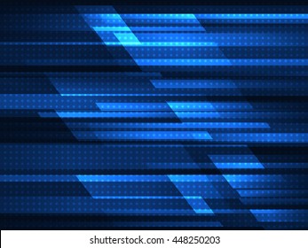 Abstract geometric background with blue stripes. Vector illustration