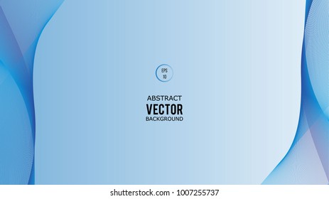 Abstract geometric background blue swirl waves. Modern business brochure, leaflet, flyer, cover template