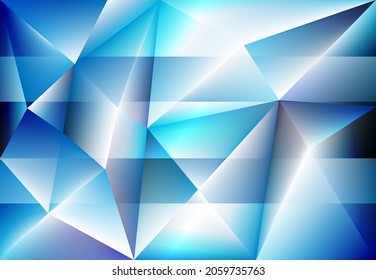 Abstract geometric background in blue tones.