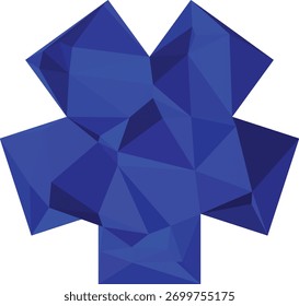 fundo geométrico abstrato, triângulo azul abstrato
