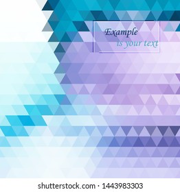 Abstract geometric background of blue triangles. Decorative background can be used for wallpaper, patterns, web page background, surface textures.