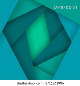 
 Fondo geométrico abstracto. Triángulos azules con diseño de sombra, estilo vectorial. Plantilla de folleto