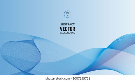 Abstract geometric background blue wave. Modern business brochure, leaflet, flyer, cover template